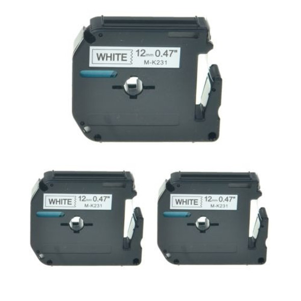 3pk Mk231 Mk 231 Negro Sobre Cinta Etiqueta Blanca Para Impr 0