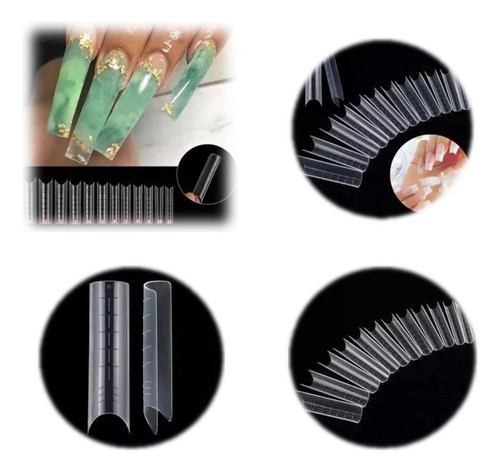 120 Cápsulas Dual Curva C Uñas Esculpidas Gelificada Tips 0