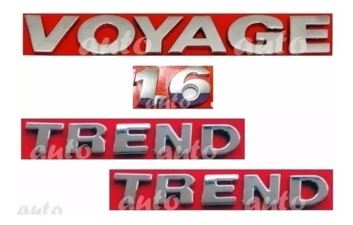 Emblemas Voyage 1.6 + Laterais Trend - G6 - 2013 À 2017 1