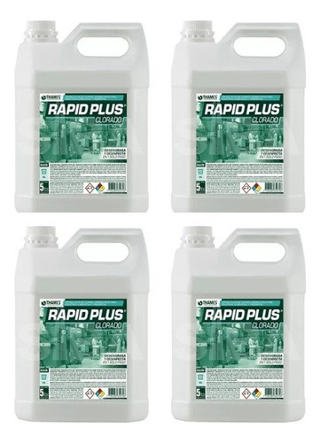 Desengrasante Desinfectante Rapid Plus Clorado X5lts Pack 4 0