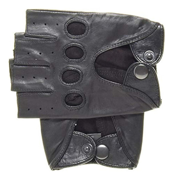 Pratt Y Hart Mens Shorty Cuero Guantes De Conducción Sin Ded 0