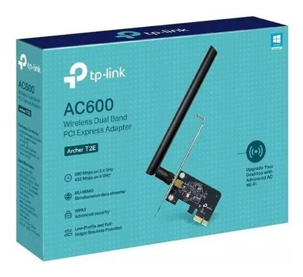 Placa Rede Sem Fio Tp-link Ac600 Archer T2e Pci-e Dual Band 1