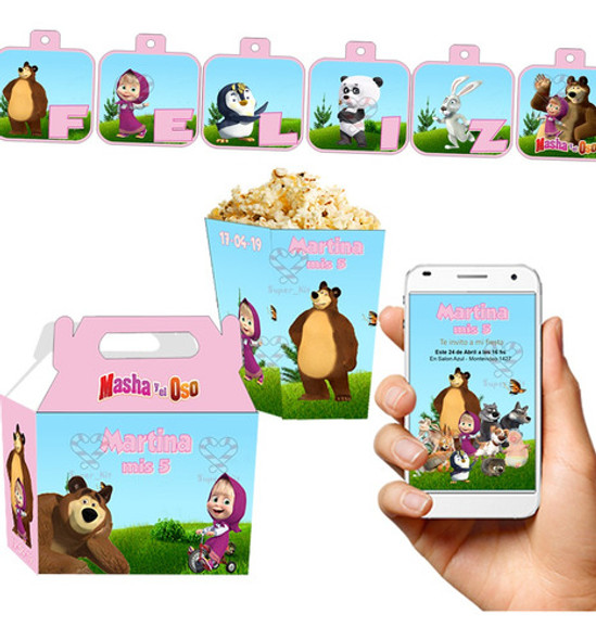 Kit Imprimible Masha Y El Oso Editable 0 Kit Imprimible Masha Y El Oso Editable 0