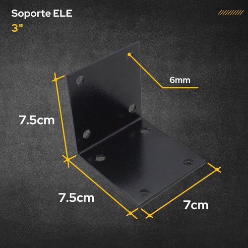 Soporte L Ele Mensula Escuadra Angulo 3 Tirante 70mm Madera 1