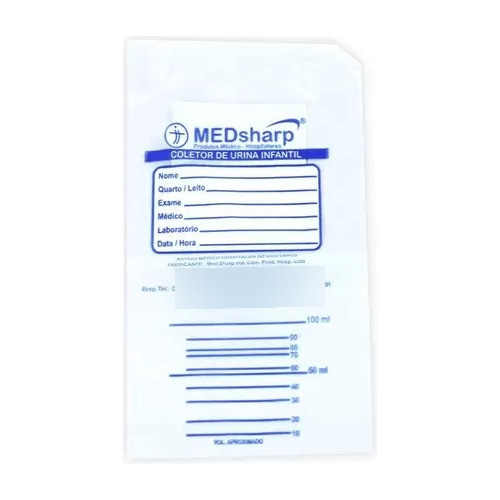 Coletor De Urina Infantil Masculino C/10 Unidade -10 Pacotes 1