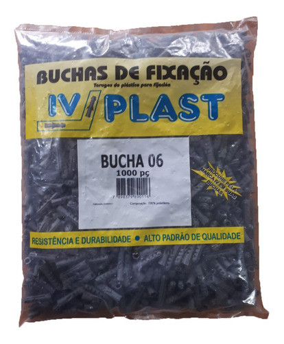 Taco Fisher 6mm, 1000 Unidades - Aym 0