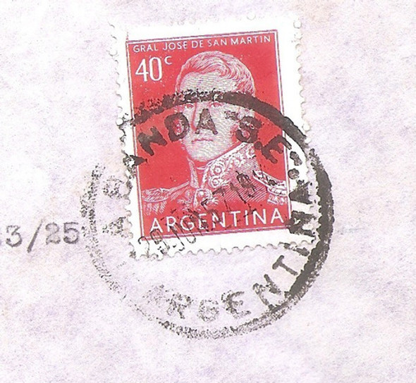 Argentina 1957 Sobre Circulado  Numero 126c 1