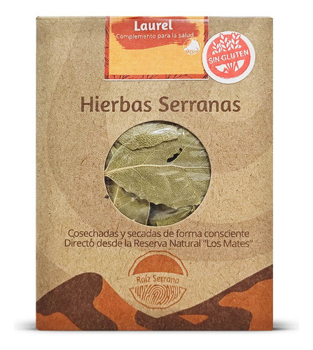 Hierba Laurel Raiz Serrana Natural Sin Tacc 25gr Pack X2 1