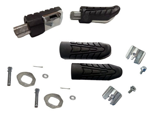 Kit Borracha Do Estribo + Pedaleira Traseira Honda Titan 150 0