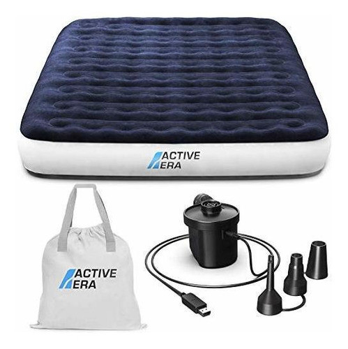 Cama De Aire De Lujo Para Acampar De La Era Activa Con Bomba 0