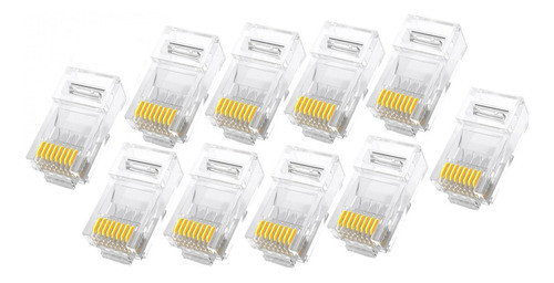 Fichas Conector Rj45 Cat6 Armado Cables De Red Bolsa X20 Ax® 0