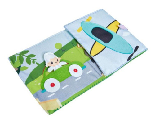 Libro Sensorial De Tela Didáctico - Transporte, Kiwi 1