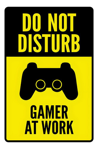 ##235 Do Not Disturb Gamer Póster Autoadhesivo 100x70cm 0