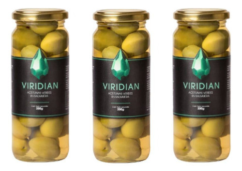 Aceitunas Verdes En Salmuera Viridian 200g X 3u 0