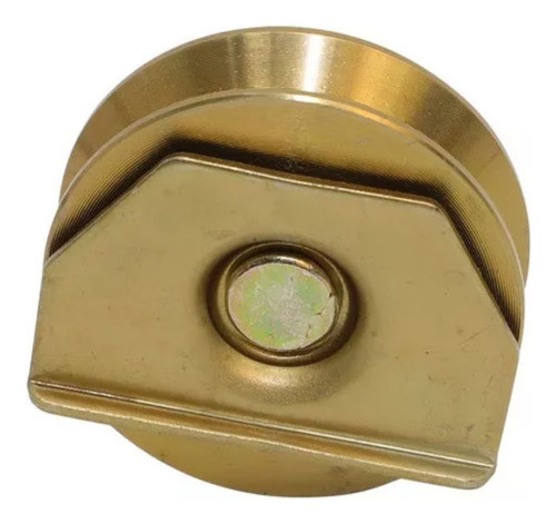 Rueda De Acero Para Portón Corredizo 80mm V Con Soporte 0