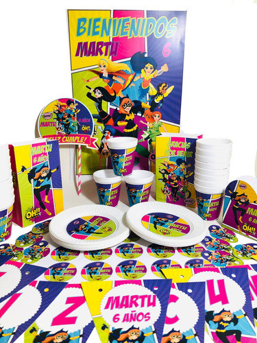 Cotillón Infantil Personalizado X 20 Superhero Girls 0