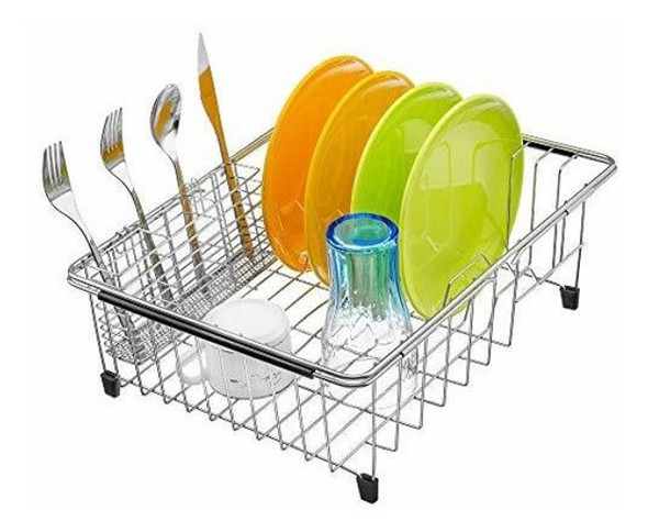 Ipegtop - Escurreplatos Extensible Y Soporte Para Cubiertos 0