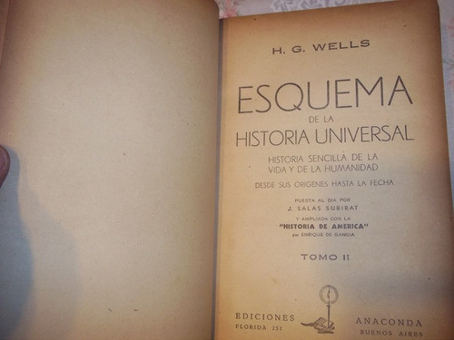 Esquema De La Historia Universal - Tomo 2 - G. H. Wells 1