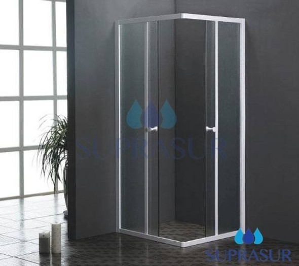 Mampara De Ducha Aluminio Y Cristal 0