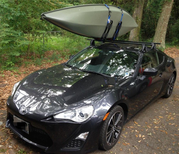 2pc Kayak Carrier Boat Canoe Rack Surf Ski Snowboard Roof To 1