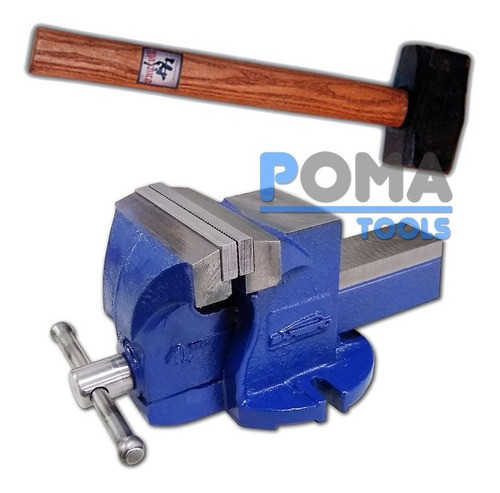Morsa De Banco Barbero N°4 Profesional Con Yunque+maza 500gr 0