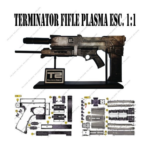 Terminator Fifle Plasma Escala 1.1 Papercraft 0