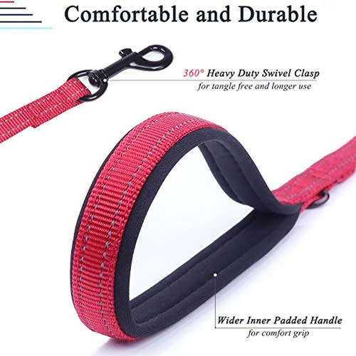 Vivaglory Correa De Perro Trafico Acolchado Dos Asas, Corre 1