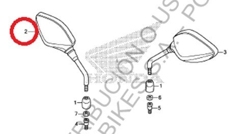 Espejo Derecho Cb 190r - Power Bikes 1