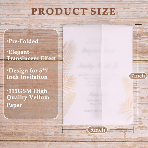 Sobres Transparentes Para Invitaciones, 13x18 Cm, Paquete De 1