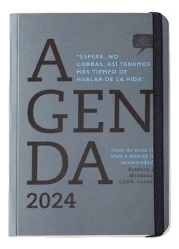 Agenda Neutra T. Blanda Negra Cosida 2024 0