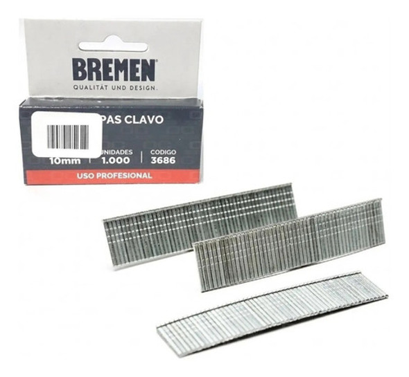 Grampas Clavos 10 Mm Grapadora Bremen 6661/3685 X 1000 Unid 0