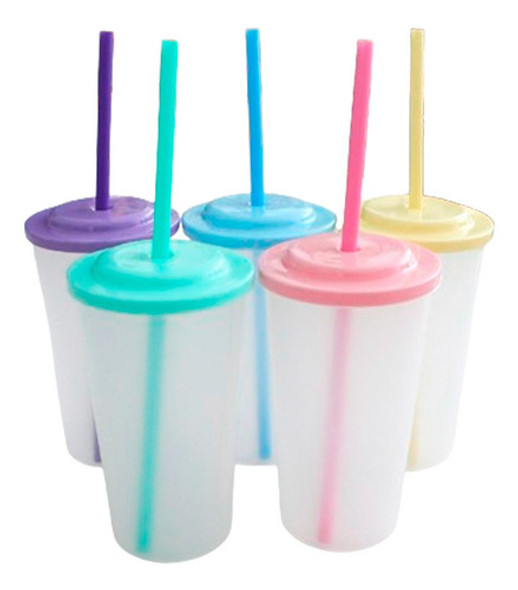 Vaso Transparente Tapa Y Sorbete Reutilizable 300cc X 40u 0