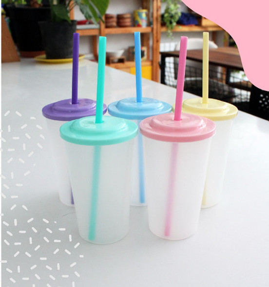 Vaso Transparente Tapa Y Sorbete Reutilizable 300cc X 40u 1