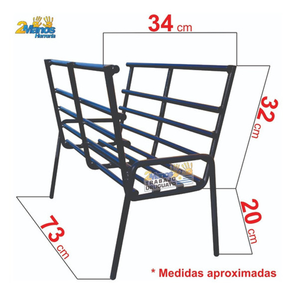 Quemador Brasero Varillas 14 Mm Grueso Y Grande / 2 Manos 1
