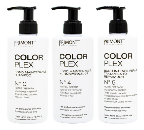 Primont Color Plex Shampoo + Acondicionador + Mascara 250ml 0