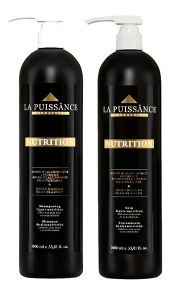 La Puissance Kit Argan Shampoo + Acond. 1000ml Pelo Seco 0