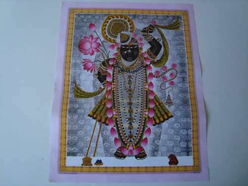 Pôster Gravura Imagem Papel Divindade Hindu Indiana Krishna 1