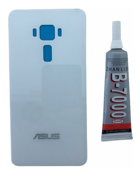Tampa Traseira Zenfone 3 Branco Asus 5.5 Ze552kl Vidro +cola 0