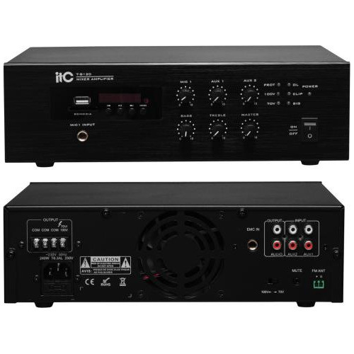 Mini Amplificador Mezclador Con Mp3/tuner/bluetooth 120w 0