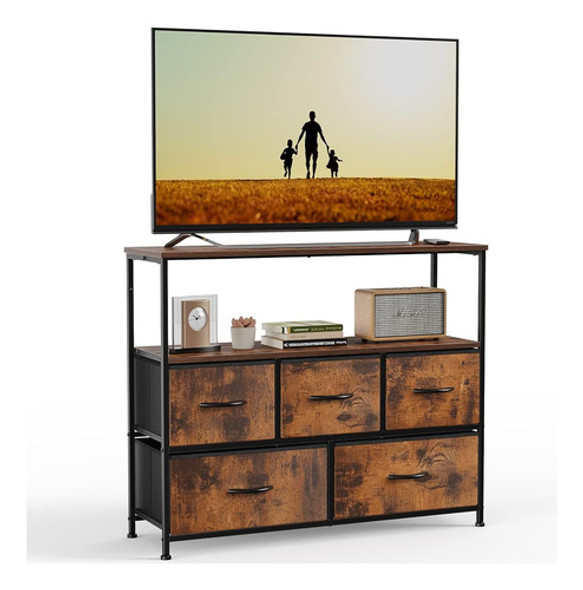 Soporte De Tv Dresser, Centro De Entretenimiento Con 5 Cajon 0