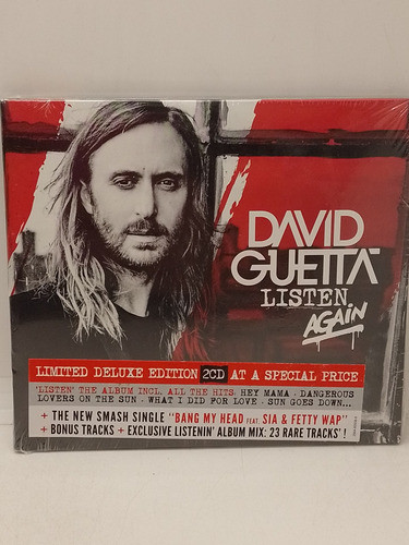 David Guetta Listen Again Cd Doble Nuevo 0