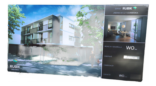 Cartel De Obra En Bastidor Hierro Y Lona Impresa 0