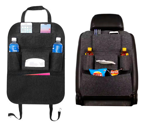 Organizador Auto Asiento Porta Celular Botella Papel 0