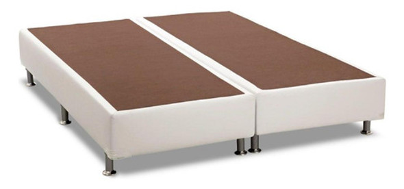 Cama Box Base Universal Queen  Courano White (158x198x20) - 0