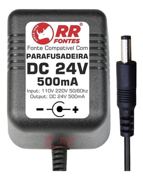 Fonte Carregador Dc 24v Para Parafusadeira Com Bateria 24v 1