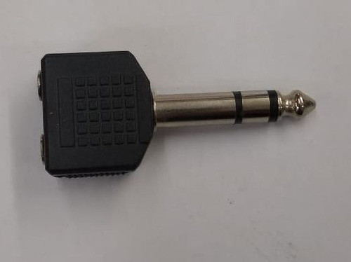 Ficha Adaptadora  Doble Hembra3.5 St  A  Plug 6.5 Mm Stereo 1