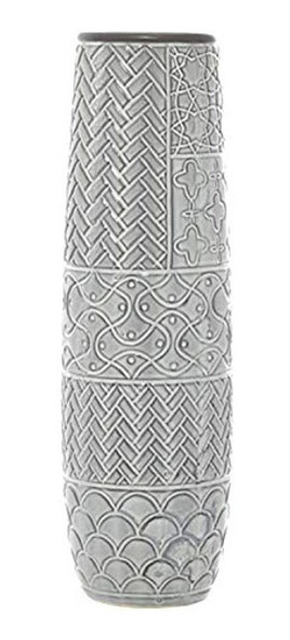Deco 79 Jarrón De Cerámica Con Varios Diseños Tallados, 22 1