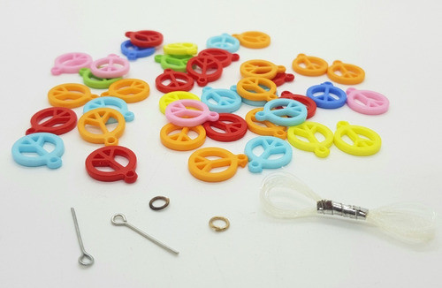 Kit Para Armado De Pulseras-tobilleras-collar Símbolo Paz 1