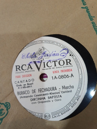 Disco De Pasta-lote 5 Rca Victor-549-los Temas En Las Fotos 0