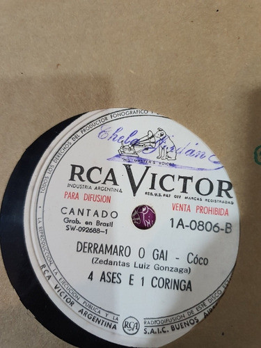 Disco De Pasta-lote 5 Rca Victor-549-los Temas En Las Fotos 1